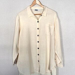 Kiko Cream Linen Top